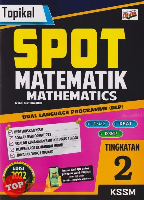 Topbooks Ilmu Didik Topikal Spot Matematik Tingkatan 2 Kssm Dlp Dwibahasa 2022 Lazada