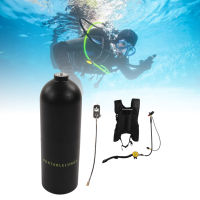 DIDEEP ดำน้ำหายใจ Rebreather 2L X5000Pro สายคล้องไหล่คู่หลอดอะแดปเตอร์แบบพกพากระบอกดำน้ำชุดถัง