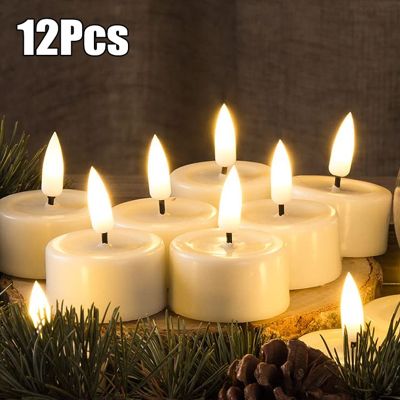 【CW】 12Pcs Flickering Candle Battery Flashing Electric Candles Birthday Wedding Decoration