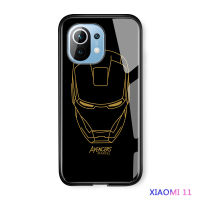 UCUCเคสมือถือ เคสโทรศัพท์ เคส Xiaomi MI 11 5GกรณีMarvelเคสมือถือ เคสโทรศัพท์ เคส Boysกัปตันอเมริกากันกระแทกกระจกเทมเปอร์เคสหลังฝาปิดซิลิโคนนุ่มEdgeปลอก