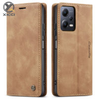 เคสหนัง XICCI สำหรับ Xiaomi POCO X5 5G/POCO X5 Pro 5G/Redmi Note 12 5G /Note 12Pro 5G /Note 12ProPlus 5G เคสคุณภาพสูงกระเป๋าสตางค์ธรรมดาหน้ังกลับมือถือแม่เหล็กที่ใส่เคสโทรศัพท์มือถือ