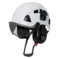 Safety Helmets with Visor Hard Hat Earmuffs with Goggles ABS Construction Adjustable Outdoor Riding Climing Safety Working Caps