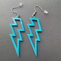 Simple Female Earrings Jewelry Exaggerated Thunderbolt Geometric Lightning Hollow