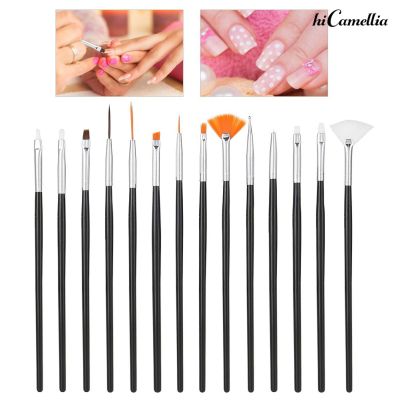 (Na) 15pcs Set Brush Nail Art Manicure Profesional