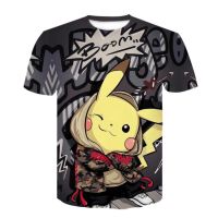 Pikachu เสื้อยืดแขนสั้นสำหรับ Man Easy Harbor สไตล์โปเกมอนสำหรับฤดูร้อน