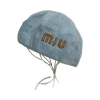 Spring and summer Korean miu miuˉversion of online celebrity cowboy letter miu beret college wind Joker leisure pumpkin hat ladies age.