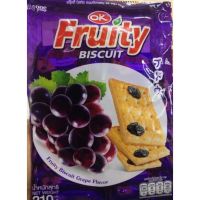 ?สินค้ามาใหม่? (องุ่น) OK Fruity Biscuit  โอเค ฟรุ้ตตี้ บิสกิต KM16.691❤สินค้าขายดี❤