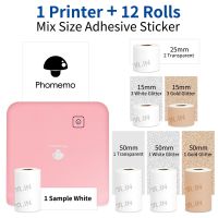 Phomemo เครื่องพิมพ์ M02Pro สนุก DIY พิมพ์ภาพศิลปะ300Dpi สติกเกอร์ความร้อน15/25/50Mm เครื่องติดฉลาก