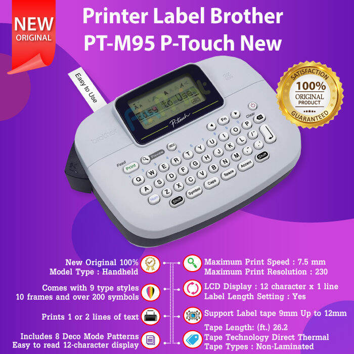 Printer Brother PTM95 Handy Label Maker Portable PTouch New Lazada