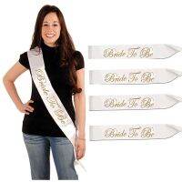 Elegant White Hen Night Sash Bride Accessories Party Bride To Be