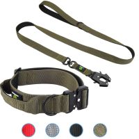 Tactical Dog Collar Leash Set K9 With Handle Military Duarable Nylon Pitbull For Medium Large Walking Training Pet Accessories