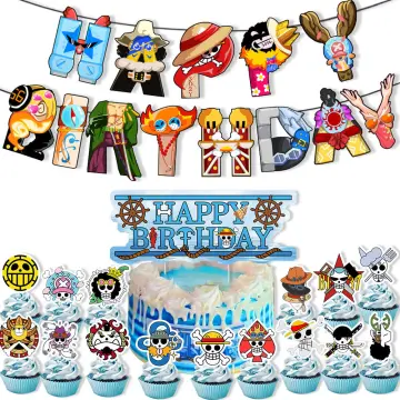 Anime One Piece Birthday Party Decorations Balloon Banner Cake Toppers Set   eBay
