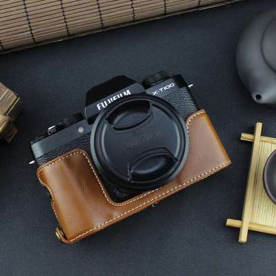 Fuji Camera Bag XT200 XT30 T20 XT100 XE3 XA7 A5 A3 A20 XT4 Leather Cover Bottom