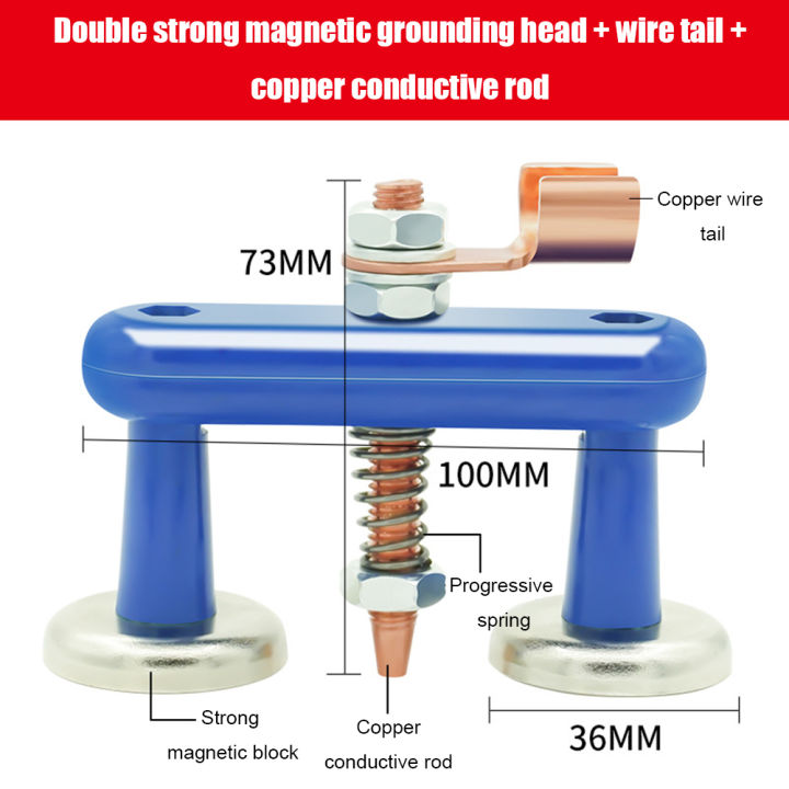hot-double-single-head-magnetic-welding-ground-clamp-fixture-for-welder-support