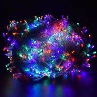 【✔In stock】 wangshenghui 10M 100led 220V สาย Led Led ไฟประดับ Fairy สายไฟนางฟ้า Xmas Decor Garden Yard Super Bright โคมไฟกลางแจ้งภูมิทัศน์