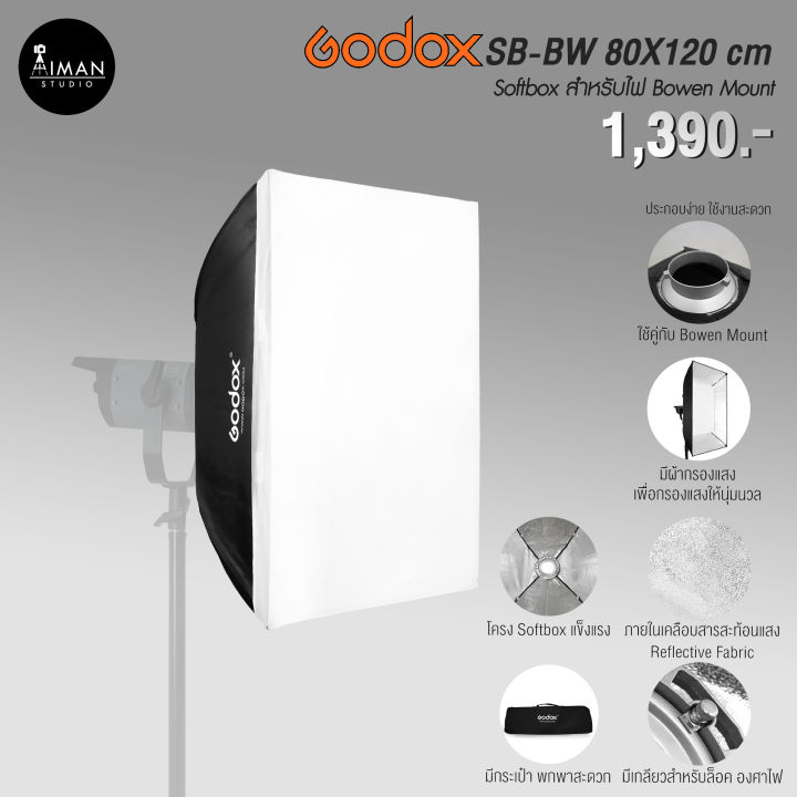 ตัวกรองแสง Godox SB-BW Quad Softbox 80x120 ซม.