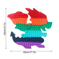 Big Size 45cm esktop Dragon Shape Push Bubble Fidget Toys Sensory Decompression Toy Anti Stress Simpl Dimmer Toys симпл димпл