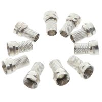 10Pcs 75-5 F Connector Screw On Type For RG6 Satellite TV Antenna Coax Cable