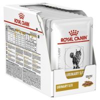 Royal Canin Urinary S/O Pouch อาหารเปียกสูตรสำหรับแมวที่มีนิ่วในกระเพาะปัสสาวะ สลายนิ่วสตรูไวท์ [ยกกล่อง 12 ซอง]