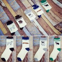 MINICO Cute Unisex Women Men Dog Partten Cotton Cartoon Winter Warmer Sports Casual Socks