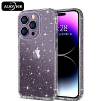 AUOVIEE เคสใสเคสมันเงาสำหรับ iPhone 14 Pro Max สำหรับ iPhone 13 11 12 Pro Max XR XS Max 14 Plus 13 Pro Soft Clear Coque