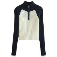 European and American style winter new womens fashion high-neck short color-blocked long-sleeved pullover sweater WV41S9BN2002