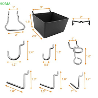 ?【Lowest price】HOMA 81pcs pegboard hooks Assortment กับ pegboard ถังขยะหมุดล็อคเครื่องมือจัดชุด