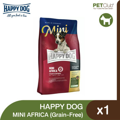 [PETClub] Happy Dog Mini Africa (Grain-Free) - อาหารสุนัขพันธุ์เล็ก สูตรสำหรับสุนัขที่แพ้อาหาร 3 ขนาด [300g. 1kg. 4kg.]