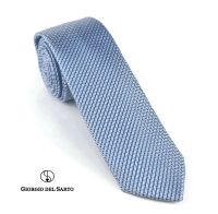 Giorgio Del Sarto Necktie 6 cm Blue with Fabric Texture เนคไทสีฟ้า มีเท็กเจอร์