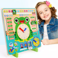 Wooden Weather Season Calendar Clock Cognitive Toy Children Educational Learning Toy Preschool Teaching Aids Kids Time Cognition