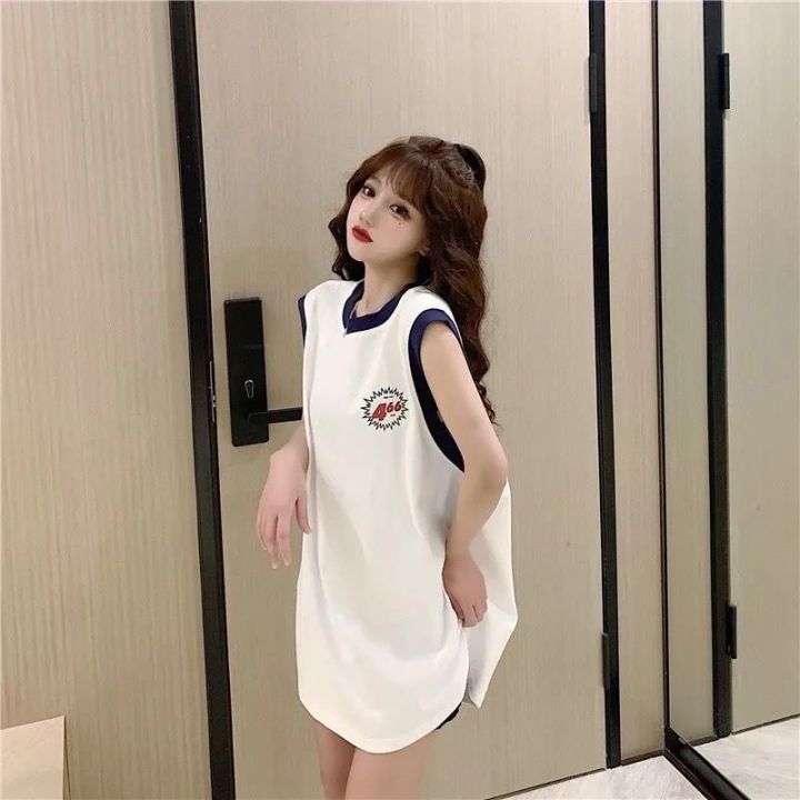 พร้อมส่ง-fashiondress-เสื้อยืดแขนกุดเอาใจสาวเท่เปรี้ยวเก๋ไม่เหมือนใครสาว-ๆ-สายลุยต้องจัด