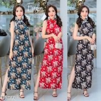 BS2557  MAXIDRESS แม็กซี่เดรสกี่เพ้ายาว