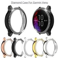 Bling Double-row Diamond Fashion Case for Smart Watch Garmin Venu Hard PC Protective Cover Shockproof High Quality Bumper Shell