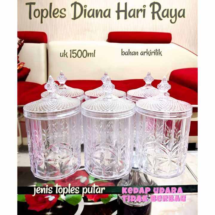 TOPLES KUE LEBARAN DIANA 1,5L/ TOPLES PLASTIK AKRILIK/ TOPLES MODEL