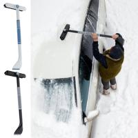 Ice Scrapers &amp; Snow Brushes Multifunctional Extendable Ice Scraper Snow Brush Windshield Scraper with 33 Inch Handle Detachable Rod Ice Scrapers for Car Windshield Ice and Snow Doors trendy