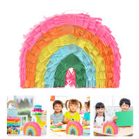 1 ชุด Rainbow Pinata Party Props อุปกรณ์สำหรับเด็กวันเกิดปาร์ตี้ตกแต่ง