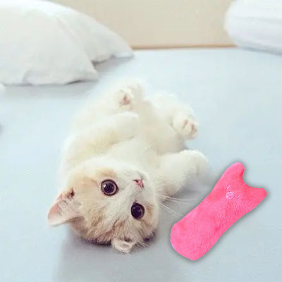 ของเล่นสำหรับแมวของเล่นหยอกล้อหญ้าชนิดหนึ่งทำจากผ้ากำมะหยี่ทนต่อการกัดสำหรับการตีและไล่แมวในบ้าน