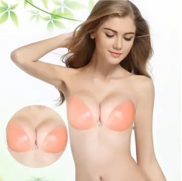  Adhesive Bra Invisible Strapless Backless Bra Sticky Push Up  Silicone Bra For Women Light Nude