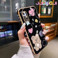 Jjlingji เคสสำหรับ Vivo V17 V19 Neo V19 (อินโดนีเซีย) เคสรูปหมีฟุตบอลน่ารักใหม่แผ่นหลังกรอบซิลิโคนโปร่งใสกันกระแทกเคสมือถือฝาครอบป้องกันเลนส์กล้องถ่ายรูปทั้งหมด