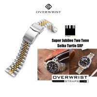 สายนาฬิกา strapcode super jubilee (super-j louis) Two Tone for Seiko Turtle SRP775k1