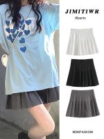 卐▩● Gray skirt womens summer thin pleated skirt 2023 new high waist small a-line skirt student skirt