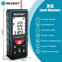 MILESEEY สายวัดเลเซอร์ X6 40M 60M 80M 100M,เครื่องวัดระยะแบบมืออาชีพพร้อมมุมจอแสดงผลสำหรับ DIY ตกแต่งอาคาร