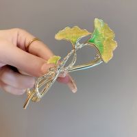 New ginkgo leaf hair accessories fashion metal hair clips for temperament girls headdress