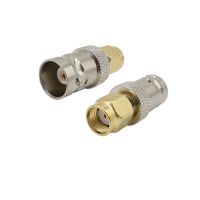 RP SMA Male to BNC Female Jack Connector RF Coaxial Coax Adapter Straight Audio RF Connector for HAM Baofeng WiFi Radio Antenna