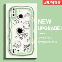 JIUMOO เคสสำหรับ Infinix Smart 4สมาร์ท4C X653ลายการ์ตูนร่างพื้นที่ใหม่ Colour Macaron เวฟ Border เคสมือถือกันกระแทกแบบใสนิ่มเคสโปร่งใสลายกล้องถ่ายรูปสุดสร้างสรรค์เคสซิลิกาเจลฝาครอบป้องกัน