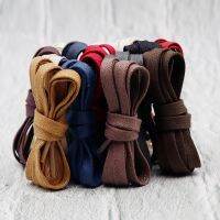 Coolstring Waxed Cotton Flat Shoe Laces Leather Waterproof Mens Martin Boots Shoelace Casual Dress Coloured Shoestring Unisex