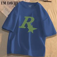 I m David summer male new cotton short sleeve blouse tide ins joker lazy take render unlined upper garment of a T-shirt in the wind