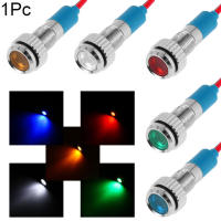 91LINTIN 1Pc Dashboard With Wire Red Yellow Blue Green White Pilot Directional 3V 5V 6V 9V 12V 24V 220V 6mm LED Metal Indicator Light Signal Lamp