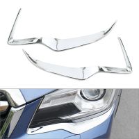 Chrome Headlight Eyebrow Decoration Trim For Subaru Forester 2013 2014 2015 2016 2017 2018 Head Light Lamp Eyelip Strip