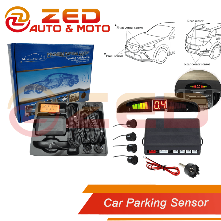 Car Parking Sensor with 4 Reverse Back up Sensors Lazada PH